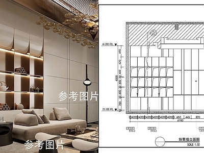 墙面节点 沙发背景墙 装饰墙面 石材墙面 墙面节点 施工图