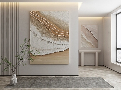 现代侘寂挂画 油画 书房挂画 茶室挂画 客厅挂画 玄关挂画