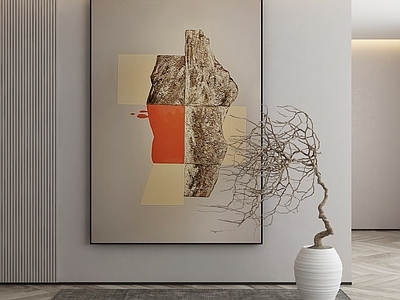 现代侘寂挂画 油画 书房挂画 茶室挂画 客厅挂画 玄关挂画