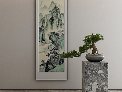 新中式侘寂挂画 油画 书房挂画 茶室挂画 客厅挂画 玄关挂画