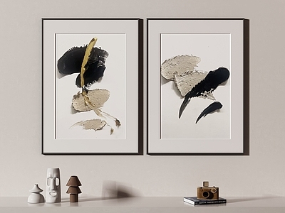 现代侘寂挂画 油画 书房挂画 茶室挂画 客厅挂画 玄关挂画