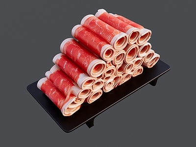 现代其他摆件 一小碟刷羊肉