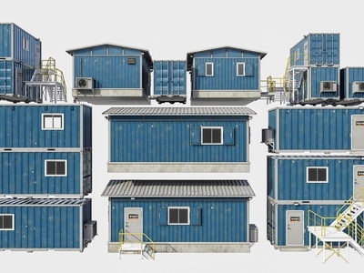 现代其他公共建筑 工地板房 建筑工地移动建筑 临时建筑 板房 临时卫生间住宅建