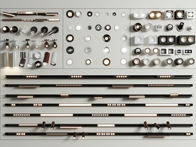 现代筒灯射灯 磁吸轨道灯 转向 轨道筒灯射灯 磁吸筒灯射灯 内嵌筒灯射灯