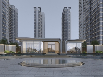现代其他住宅外观 现代大门 现代小区大门 现代高层住宅