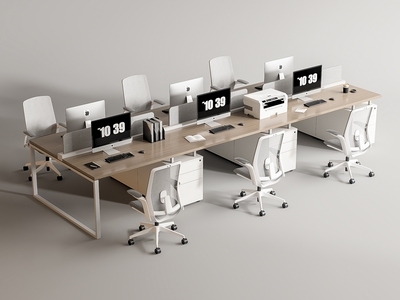 现代办公桌椅 职员工位 电脑桌椅