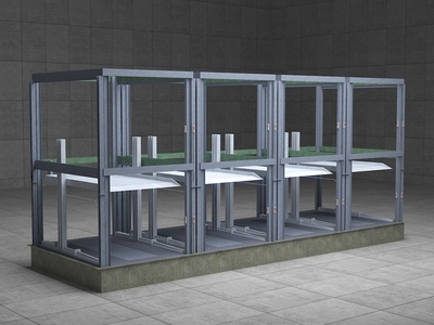 工业现代其他公共空间 机械停车库 自动升降车库 立体车库停车场 双层停车场 停车棚