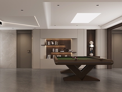 现代台球室 现代娱乐区