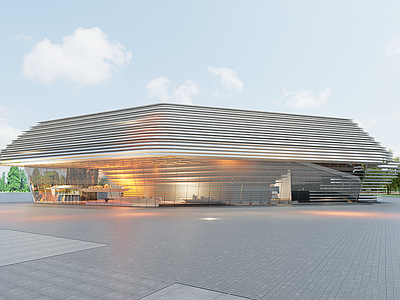 现代展览馆建筑 现代展览馆 现代文化馆 展览馆 现代图书馆 现代科技馆