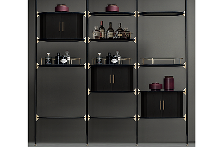意式柜子 酒柜图纸 施工图