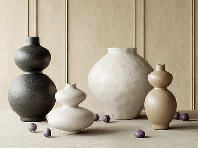侘寂新中式罐子 陶罐 酒坛 茶叶罐 花瓶 陶罐器皿