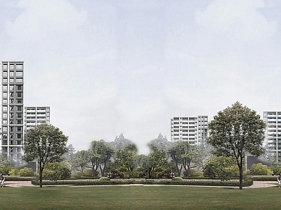 现代街道外景 商业街外景