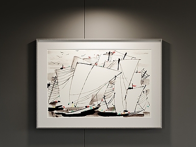 现代新中式挂画 现代新中式挂画 画框 书房挂画 客厅挂画 玄关挂画