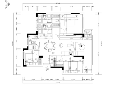 小户型平层 现代空间家居施 施工图