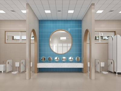 现代幼儿园卫生间