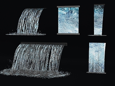 现代喷泉 水流 喷泉 水景 流水 喷泉景观