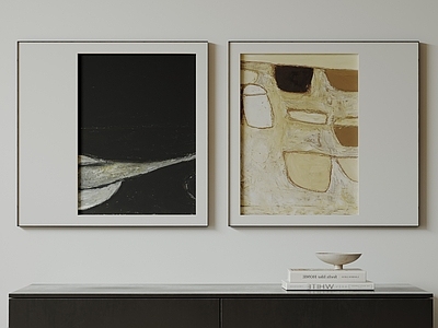 现代极简挂画 抽象装饰画 高端艺术挂画 中古风装饰画 意式肌理油画 黑白装饰画