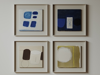 现代极简挂画 抽象装饰画 高端艺术挂画 中古风装饰画 意式肌理油画 黑白装饰画