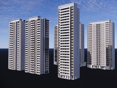 现代高层住宅 高层住宅楼 高层住宅建筑 现代住宅建筑 住宅建筑 现代小区建筑