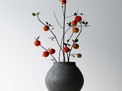 现代中古花艺 现代中古花艺 现代中古摆件 现代中古石榴 现代中古盆景 现代中古花卉