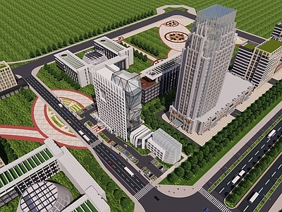 现代产业园办公楼 产业园办公楼建筑 企业办公楼 企业总部大厦 企业园区办公建筑 企业创业研发大楼