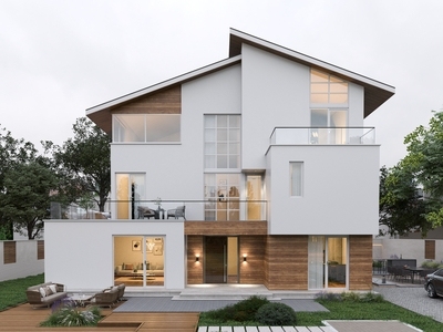 现代别墅外观 现代别墅建筑外观 现代三层坡顶别墅 现代别墅夜景 现代庭院