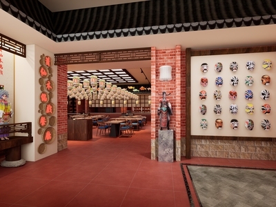 新中式中式中餐厅 木偶戏 莆田文化 主题餐厅