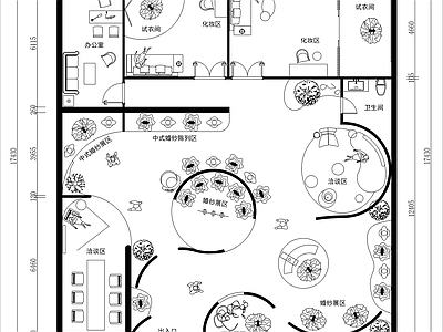 法式轻奢婚纱店 专卖店 婚纱店 摄影中心 施工图