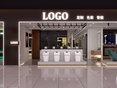 现代卫浴店门头门面 专卖店