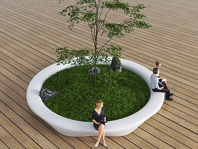 现代其他景观小品 景观花池 圆形花坛 异形树池 花坛树池