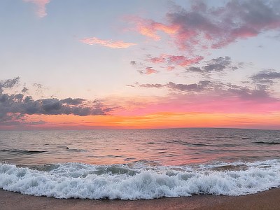 现代天空HDR 海边晚霞HDR 黄昏HDR