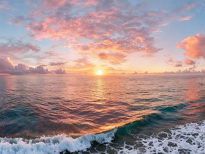 现代天空HDR 海边晚霞HDR 黄昏HDR