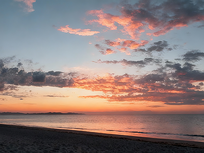 现代天空HDR 海边晚霞HDR