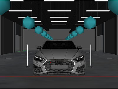现代工业汽车4S店 车库 工业 厂房