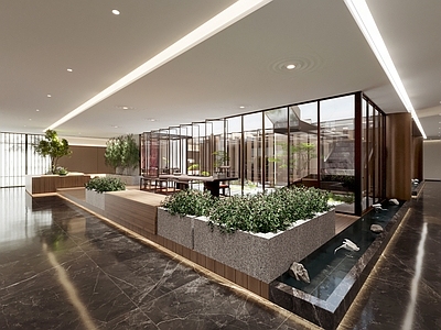新中式其他办公空间 新中式接待区