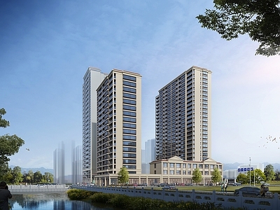 现代高层住宅 现代 建筑立面 高层住宅 小区住宅