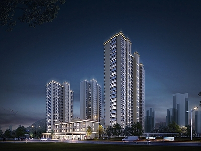 现代高层住宅 现代 高层住宅 建筑外观