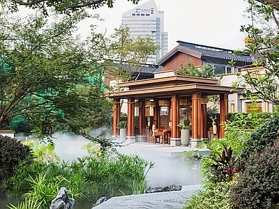 新中式亭子 新中式景观亭 新中式会客厅廊架 施工图