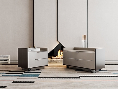 现代意式床头柜 minotti darren 戴伦床头柜 意式轻奢床头柜 现代床头柜