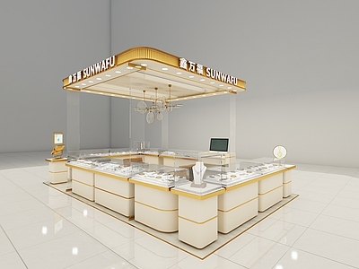 轻奢奶油珠宝店 珠宝店 商场 轻奢 珠宝首饰