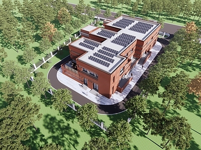 现代工业其他公共建筑 电站 多层公建 办公 小公建 园区环境