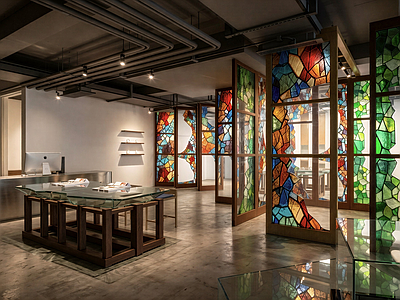 现代复古珠宝店 现代珠宝店 珠宝展示 室内展览空间 室内展示设计