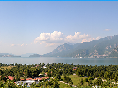 现代其它外景 户外远山水小镇风