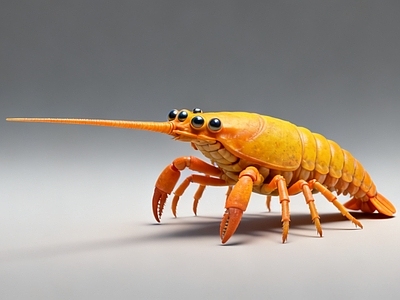现代雕塑 古生物 欧巴宾海蝎 节肢动物 寒武纪 AIGC