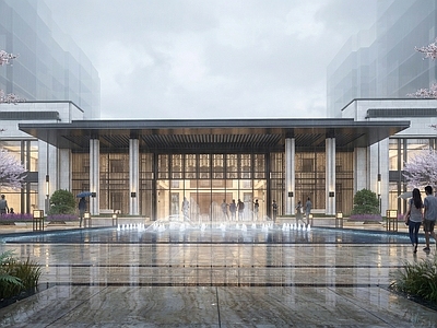 新中式售楼处建筑 新中式售楼处会所