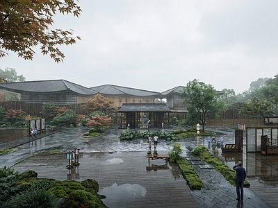 新中式其他公共建筑 新中式餐饮茶舍