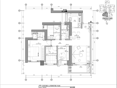 样板间 115平 样板间 施工图