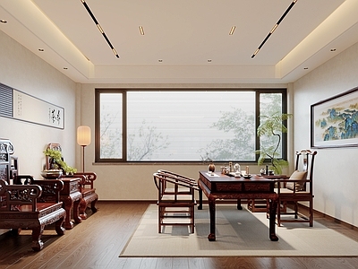 中式经理办公室 中式经理室 董事长办公室