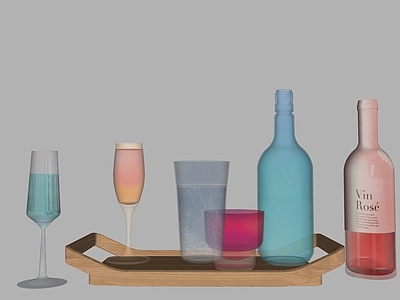 酒具 酒瓶 酒杯 托盘 高脚杯 玻璃杯
