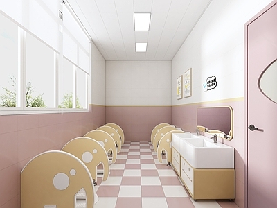 现代幼儿园 幼儿园卫生间 幼儿园男女卫生间 幼儿园厕所